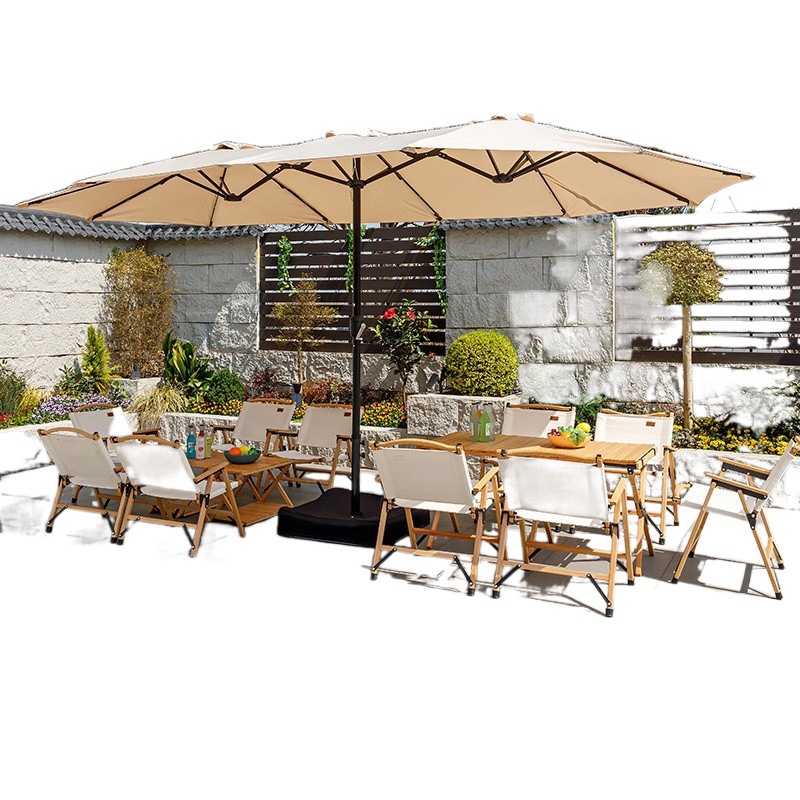 AUz parasol outdoor large umbrella courtyard three-headed umbrella…
