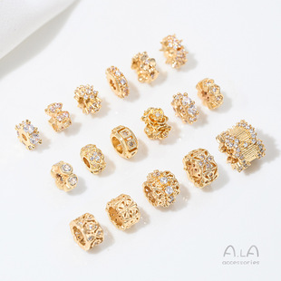 14K����ɫ��ʯѩ����Ƭʮ�ּܸ���··ͨ����diy�����Ʒ���