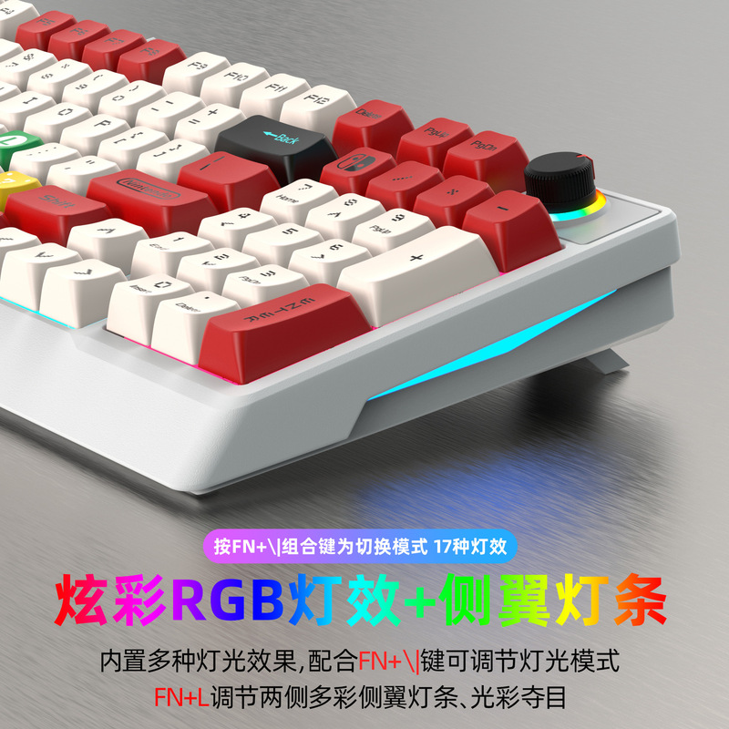 工場現物K98真 � � メカニカルキーボード青軸赤軸有線2色射出成形熱昇華キーキャップゲーム周辺装置|undefined