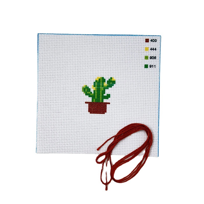 Nuevo bordado DIY traje hecho a mano básico de punto de cruz transfronteriza Inglés paquete de material de dibujos animados de animales de vacaciones colgando pintura