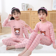 小童秋冬童装中小童内搭保暖打底衫中领纯棉秋衣裤宝宝低领家居服