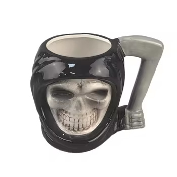 Taza de cerámica de calavera de terror de Halloween cuidadosamente seleccionada Taza de café Taza de agua americana Taza de Halloween Taza personalizada
