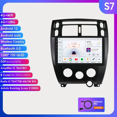 DVD Navigation, Tucson reversing Image car - black-6128g-wifi4g-lte-version-7862-carplay-eight-cores-10-inch-for-04-09-hyundai-tucson