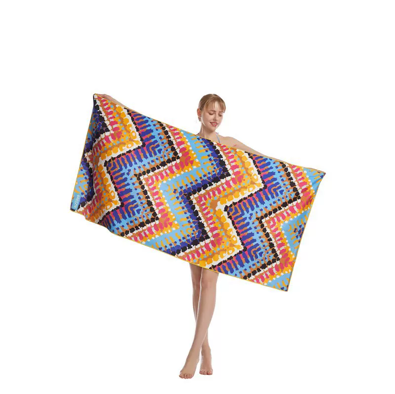 【小批量定制印花沙滩巾】双面绒沙滩巾 吸水快干印花沙滩浴巾