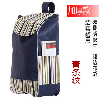 Carro de compras de doble capa bolsa de tela conductor de compras bolsa de carro pequeña bolsa de carro grande bolsa de Oxford impermeable