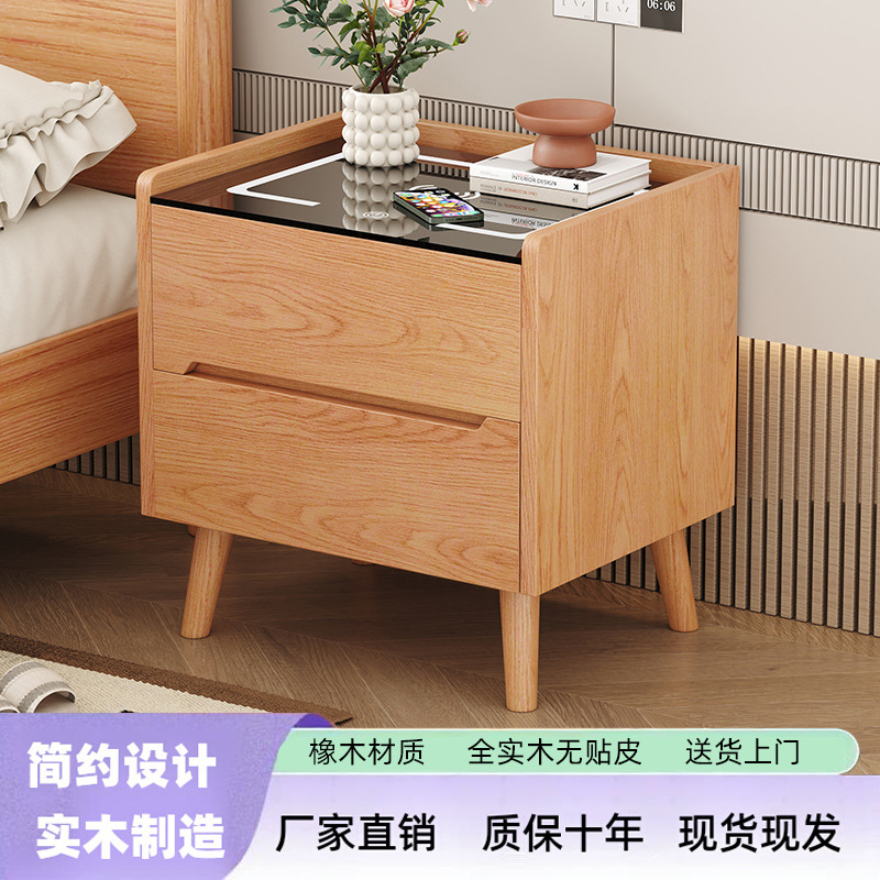 Moderno simple simple pequeño estante doméstico de madera sólida dormitorio red cabecera flotante cabecera al por mayor