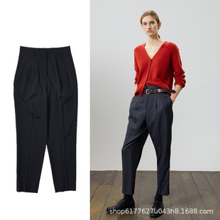 Zou Xiuying MHL New Wool Blended Tapered Pants Classic Retro High Waist Casual Suit Pants for Children