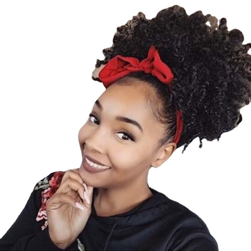 Syntetické vlasy Vrecúško s kučeravými vlasmi s malými kučeravými listami pre módne nadýchané a výbušné vlasy_voghion.com