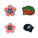 Factory direct garden shoes hole shoes plastic diy accessories accessories shoes flower buckle with English logo I-buckle