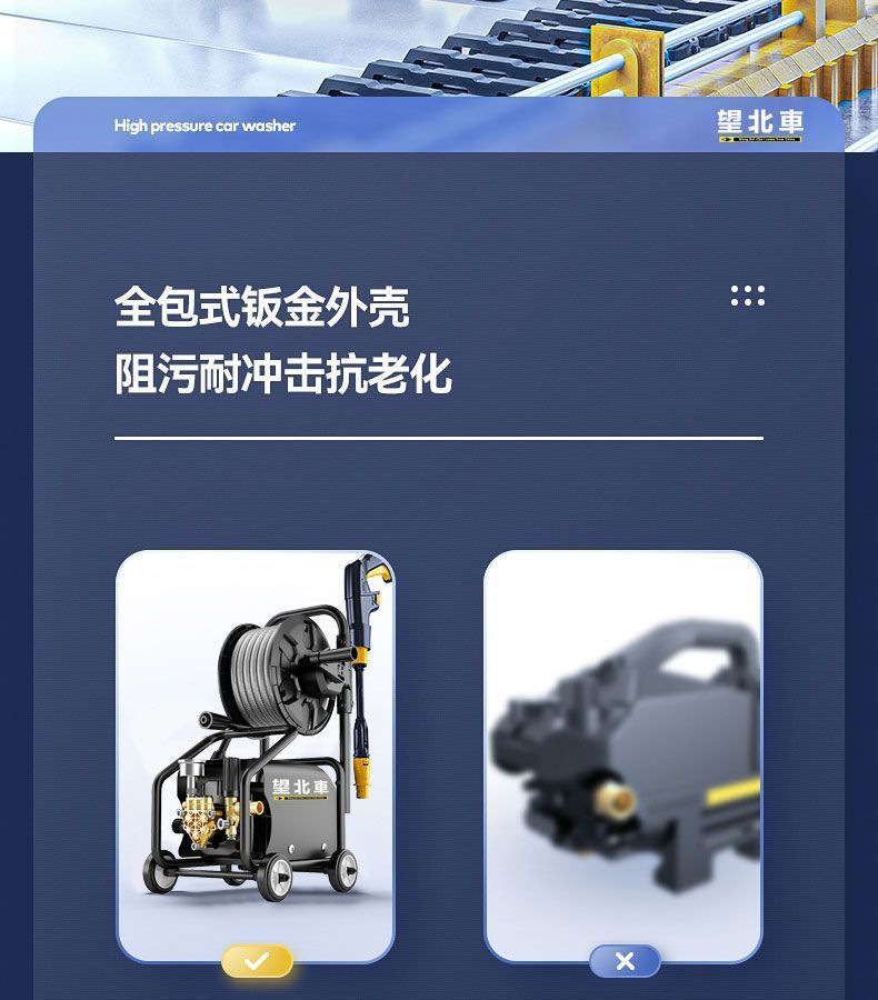 Ultra-High Pressure Car Washing Machine 220V Water Gun High-Power Household Commercial Cleaning Machine Portable Supercharged Water Gun Car Washing Artifact