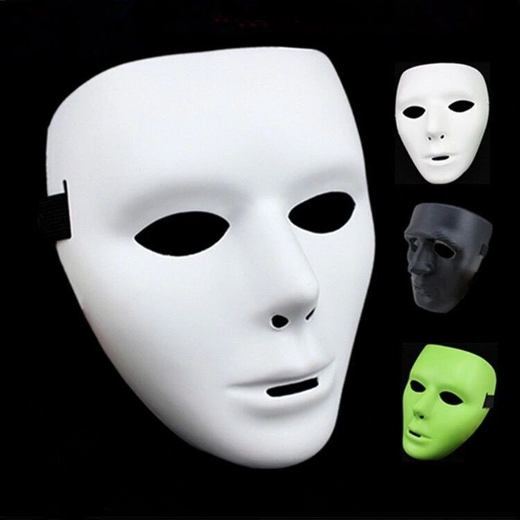 Halloween Hip-Hop V-Shaped Death Mask Dancer White Hip-Hop Ghost Step Dance Full Face Douyin Same Style Mask for Men and Women Halloween Hip-Hop V-Shaped Death Mask Dancer White Hip-Hop Ghost Step Dance Full Face Douyin Same Style Mask for Men and Women