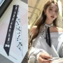 爆款女士黑白丝带丝巾