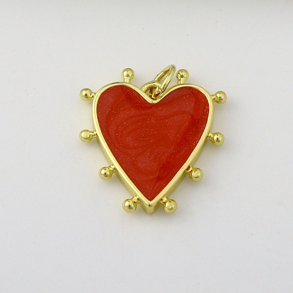 DIY Jewelry Accessories Classification 1 Piece 18 * 20mm Copper Heart Shape Pendant