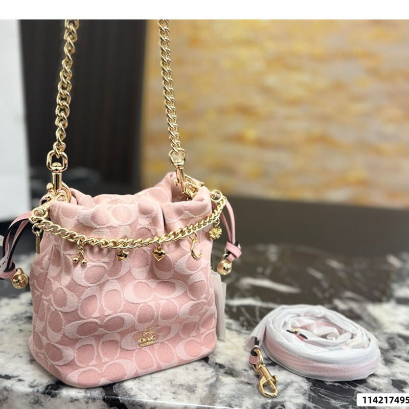 26 New Models of C蔻 Women's Faye Small Cloud Bag in Denim Blue with Drawstring, Single Shoulder Crossbody Bag, Mini Lucky Bag 26 New Models of C蔻 Women's Faye Small Cloud Bag in Denim Blue with Drawstring, Single Shoulder Crossbody Bag, Mini Lucky Bag