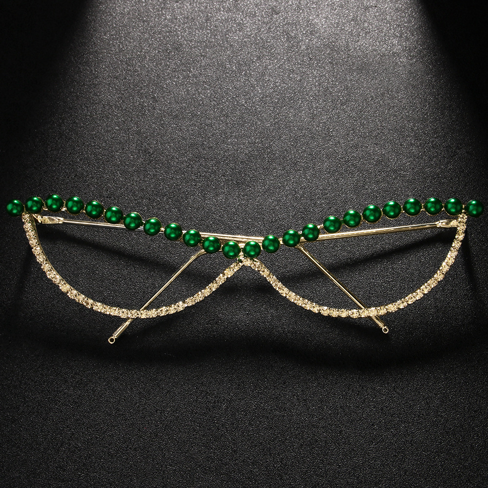 Marco de gafas geométricas europeo y americano, marco de gafas de diamante de alta calidad, accesorios metálicos, marco de gafas