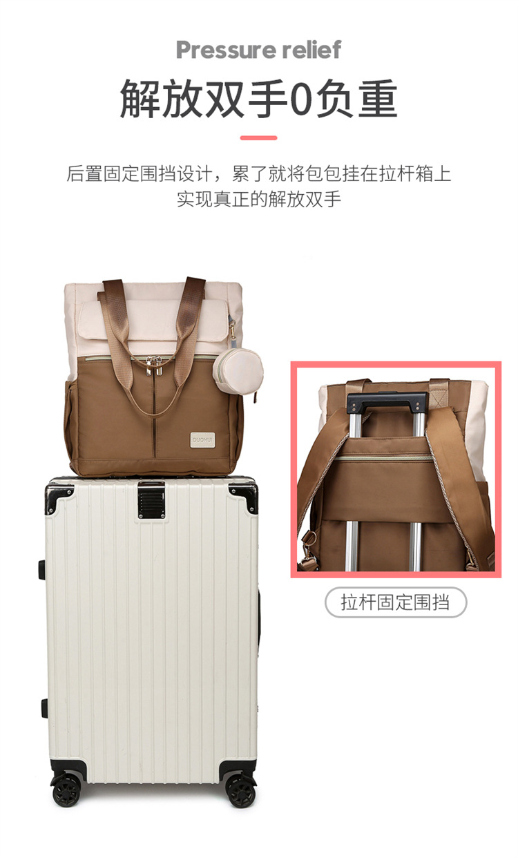 New fashionable and multi-functional mom bag, large-capacity mother and baby bag, travel backpack, single-shoulder bag, handbag undefined