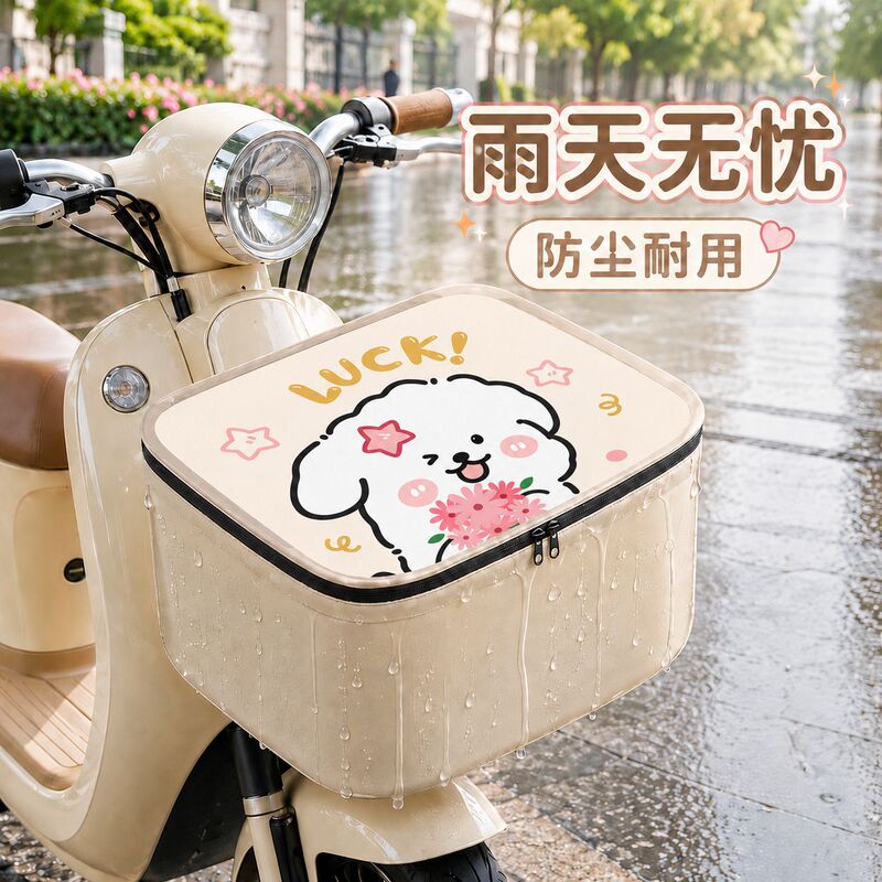Electric Bike Basket Rain Cover Suitable for Yadea Rhine Bicycle Front Frame Waterproof Cover Dustproof Basket Cover