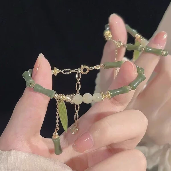 Bamboo leaf green bamboo bracelet #SZ451