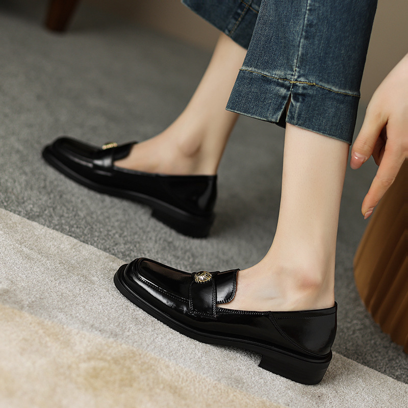 CHIKO Phoung Square Toe Block Heels Loafers Shoes