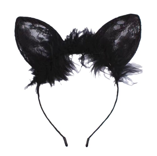 Sexy bunny ear headband lace cat ear headband cosplay internet celebrity anchor sexy party headwear hair accessories