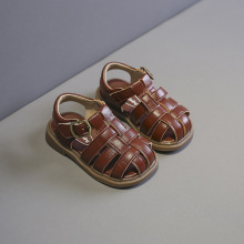 魔术贴凉鞋女童2023韩版童鞋软底防滑包头小童男童沙滩鞋一件代发