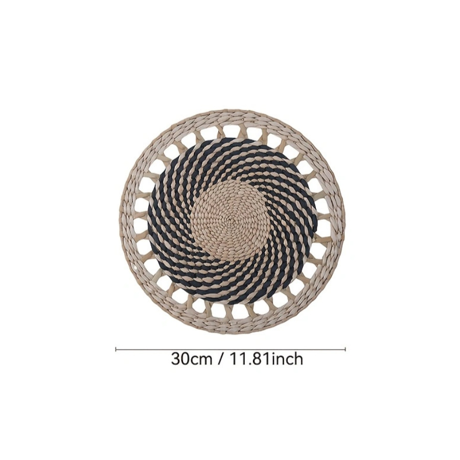 Tapices de Pared de Paja y Ratán para Casas de Huéspedes, Decoración de Pared para Sala de Estar y Dormitorio, Manteles Individuales, Posavasos, Decoraciones de Pared