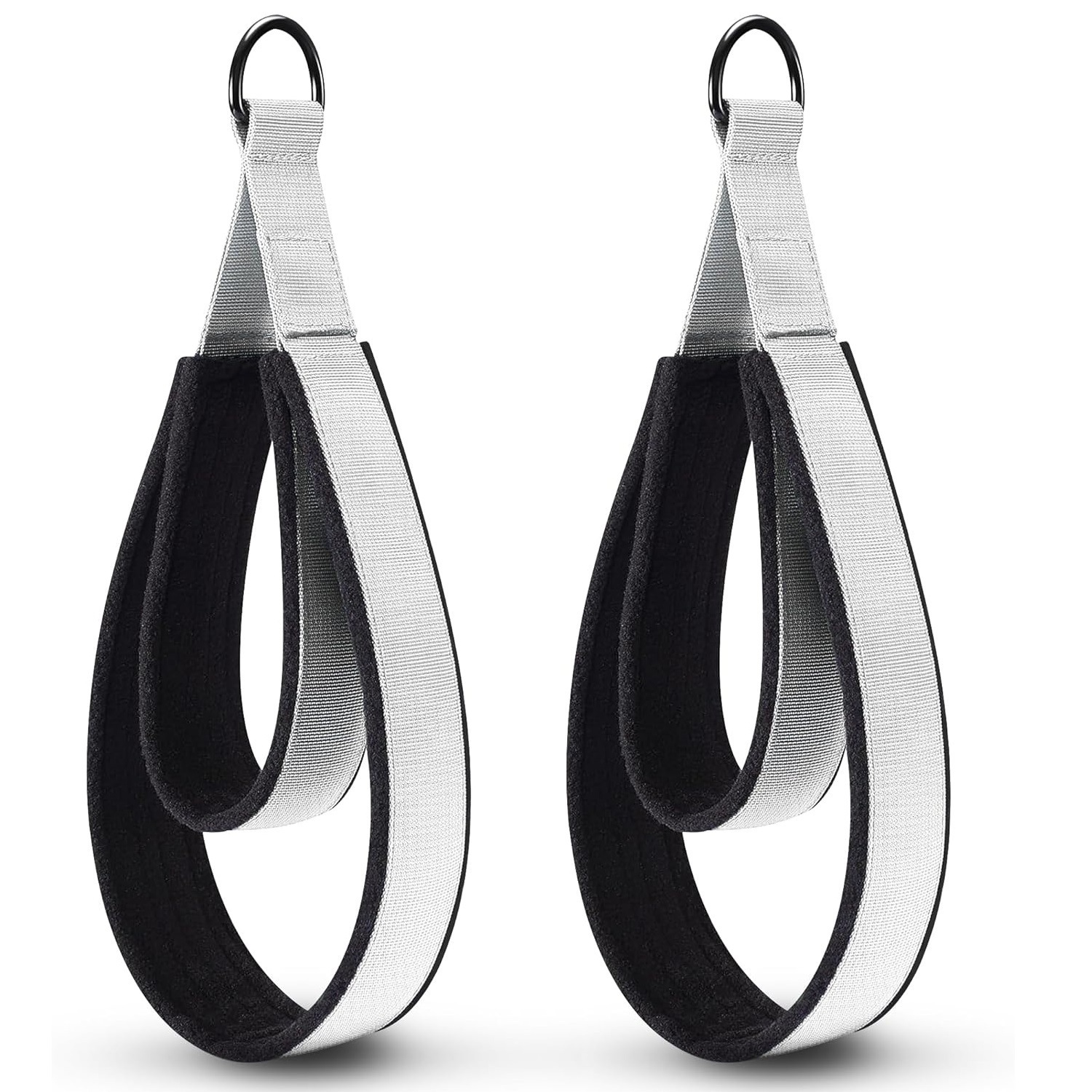 1 pair of white cotton black rings