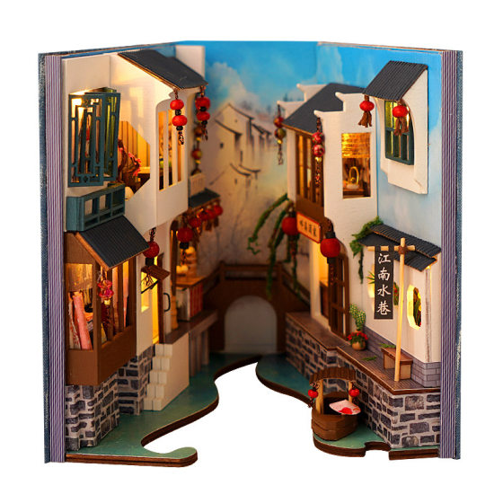 Tianyu diy cottage book stand hand-assembled miniature 3d three-dimensional puzzle model creative Qixi birthday gift for women