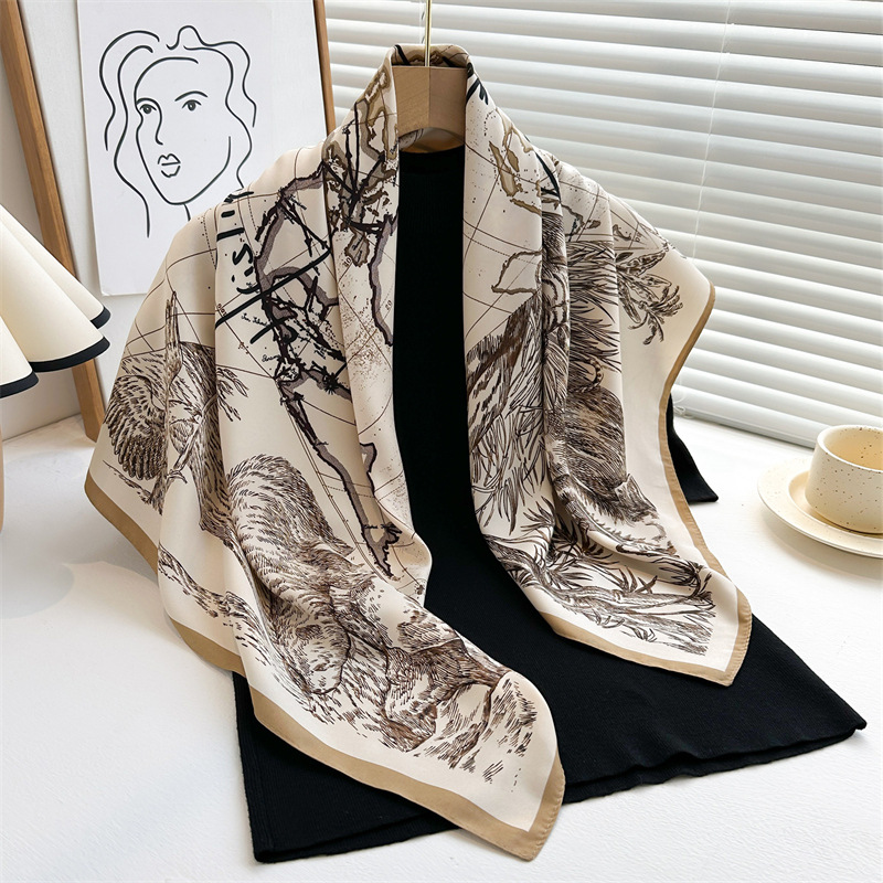 Femmes Élégant Bloc De Couleur Polyester Impression Foulard display picture 1