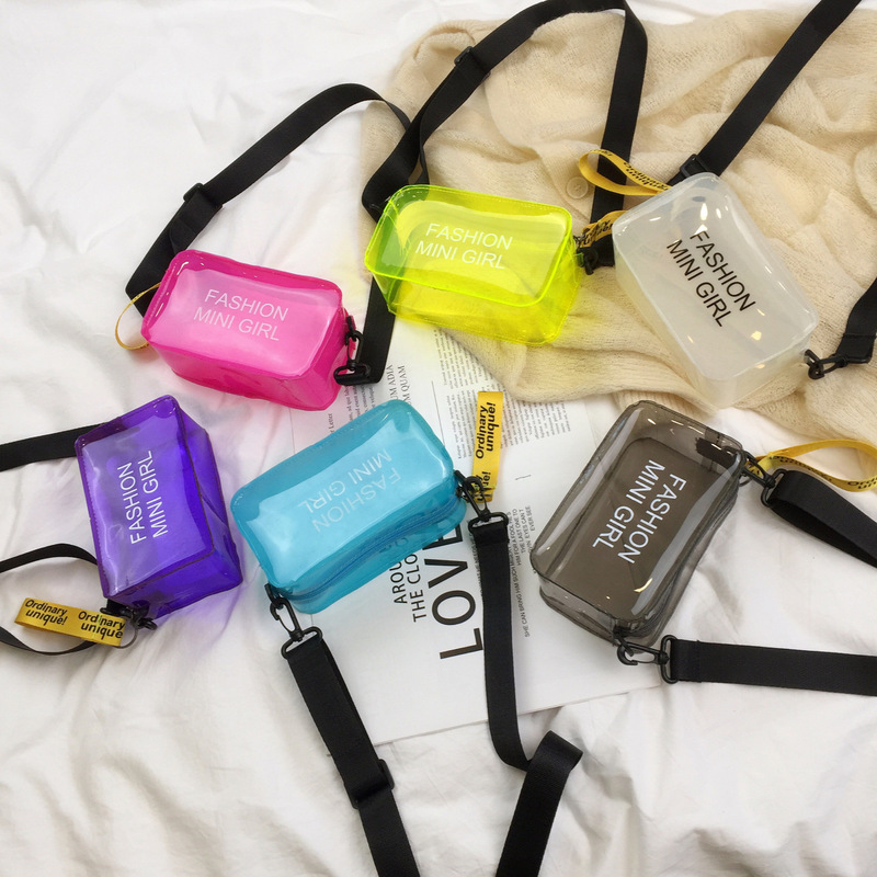 Factory direct 2024 new small square bag jelly bag transparent bag shoulder portable fashion women's bag small bag simple bag Factory direct 2024 new small square bag jelly bag transparent bag shoulder portable fashion women's bag small bag simple bag