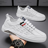 Demi-season white shoes for leisure, sneakers, footwear