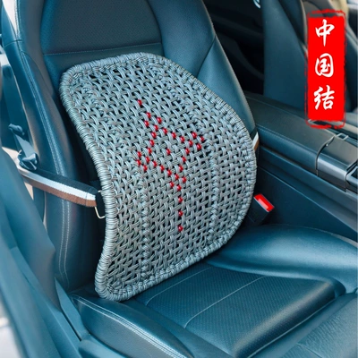 Massage Backrest Car Driver's Seat – Waist support - bold-hand-knitted-grey