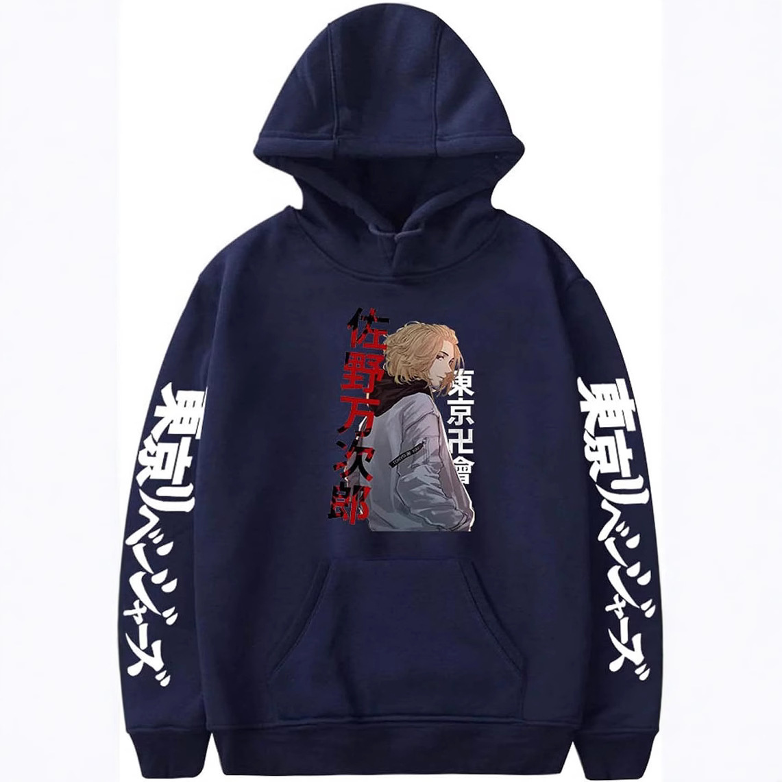 Unisex Anime Tokyo Hoodie Manjiro Sano Printing Long