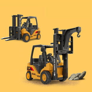 Simulation Inertia Forklift Crane Combined Engineering Vehicle Sliding Model Children Baby Boy Toy Car Birthday