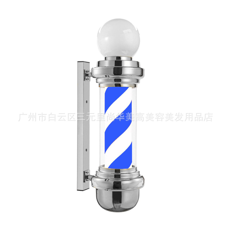 2024 salón de peluquería luces giratorias luces de pared giratorias LED luces giratorias de moda barber pole exportación transfronteriza