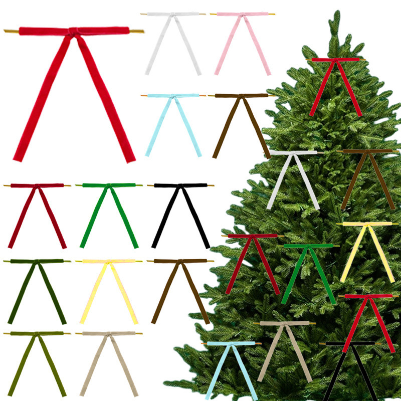 In-stock velvet bow ribbon Christmas tree decorations, twisted wire festive scene ornaments, accessories, and decorative hanging ornaments In-stock velvet bow ribbon Christmas tree decorations, twisted wire festive scene ornaments, accessories, and decorative hanging ornaments