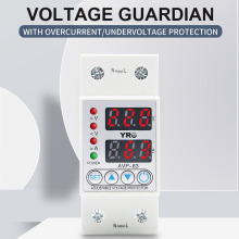 63A 230V DIN導軌可調過欠壓電流保護器繼電保護數字電壓保護裝置