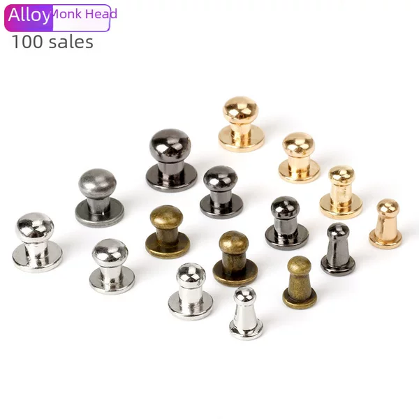 Factory cross-border monk nipple nail zinc alloy Iron Bottom nail rivet luggage leather hardware accessories wholesale