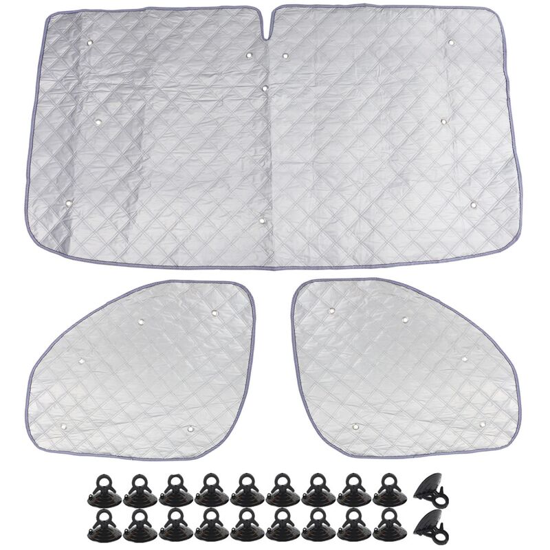 2023VWT6 RV inner sunshade cover thickened 100% opaque three layers of aluminum film covered with cotton black heat and sun protection