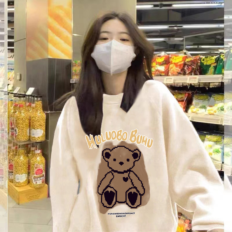 24秋冬とベルベットの女性の新モデルはカジュアルな上着を厚くして、ゆったりして痩せている長袖のファッションを着ているins