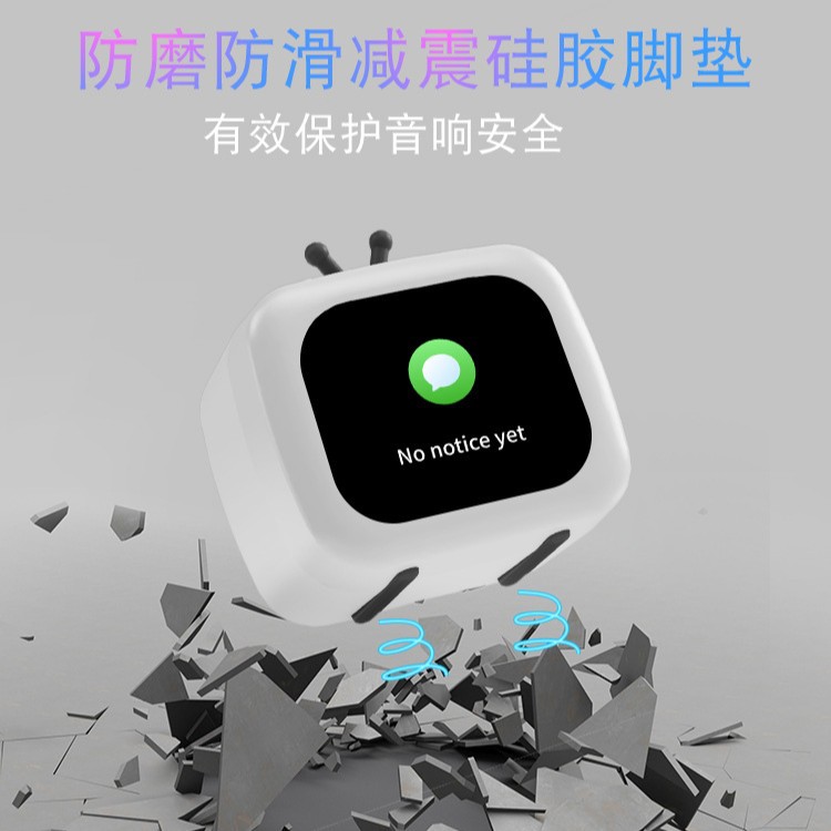 Nuevo altavoz Bluetooth inteligente SU7 con pantalla, subwoofer portátil multifuncional con visualización de letras, mini altavoz