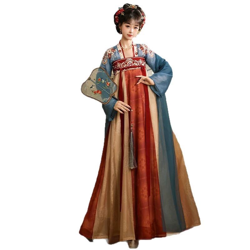 Яотай Юэся Original Hanfu женское платье-подол до груди с вышивкой из эпохи Тан, стиль восстановленного декора, праздник-фейский стиль повседневный весна-лето