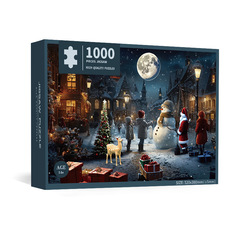 クリスマスシリーズ白カードパズル52*38cm1000枚のパズル紙玩具源メーカースポット卸売り