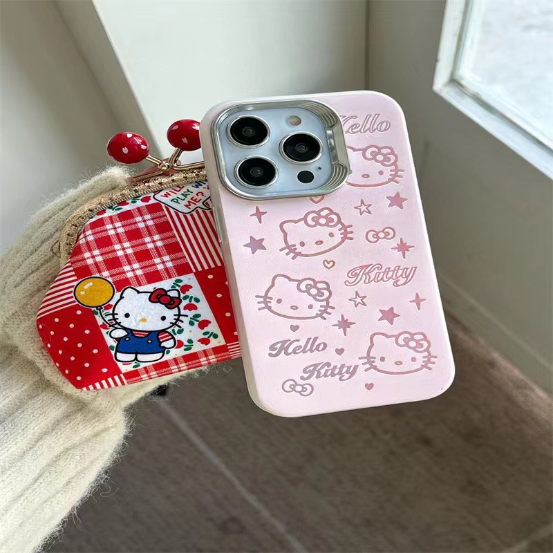 Fundación de dibujos animados Hollow KT para iPhone13 chica 15PROMAX teléfono caso 12 Apple 14PM nuevo