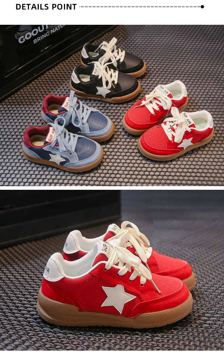 Kinderbrett 2024 Herbstmode Star Baby Mädchen Casual Weiche Sohle Anti Slip Jungen Sportschuhe_voghion.com