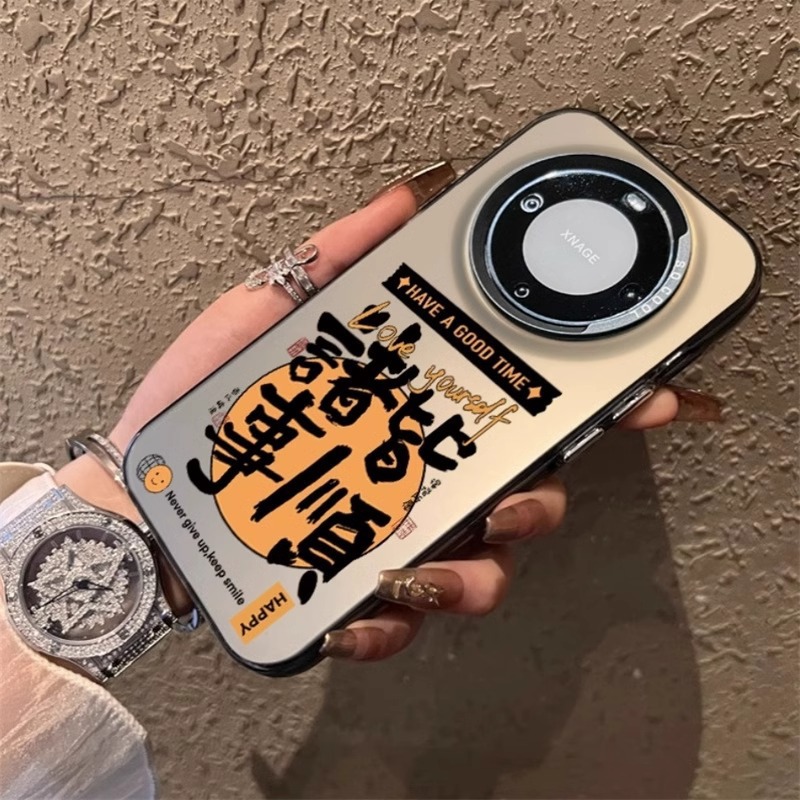 Suitable for Huawei P80 Phone Case, Everything Goes Smoothly for Nova12, Mate60 Protective Case, Glory100 Color Silver, Enjoy60