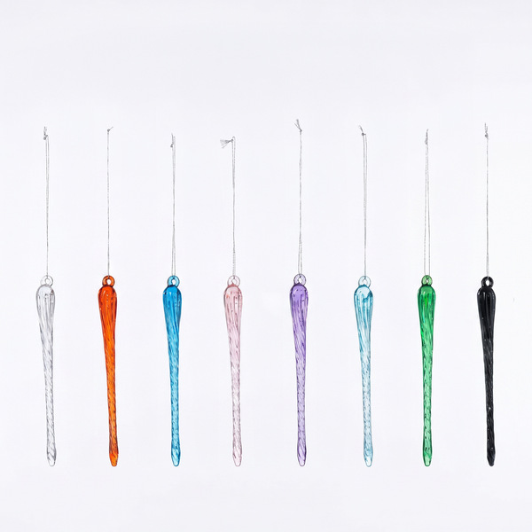 Cross-border colorful acrylic ice strips pendant simulated ice ice…