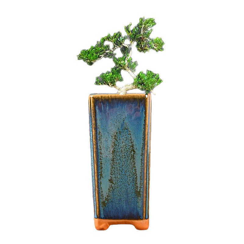 Maceta carnosa Galaxy, balcón doméstico de cerámica, junio, nieve, plantas verdes, bonsai, gres, lavabo de cerámica con control de raíces pequeñas, liquidación