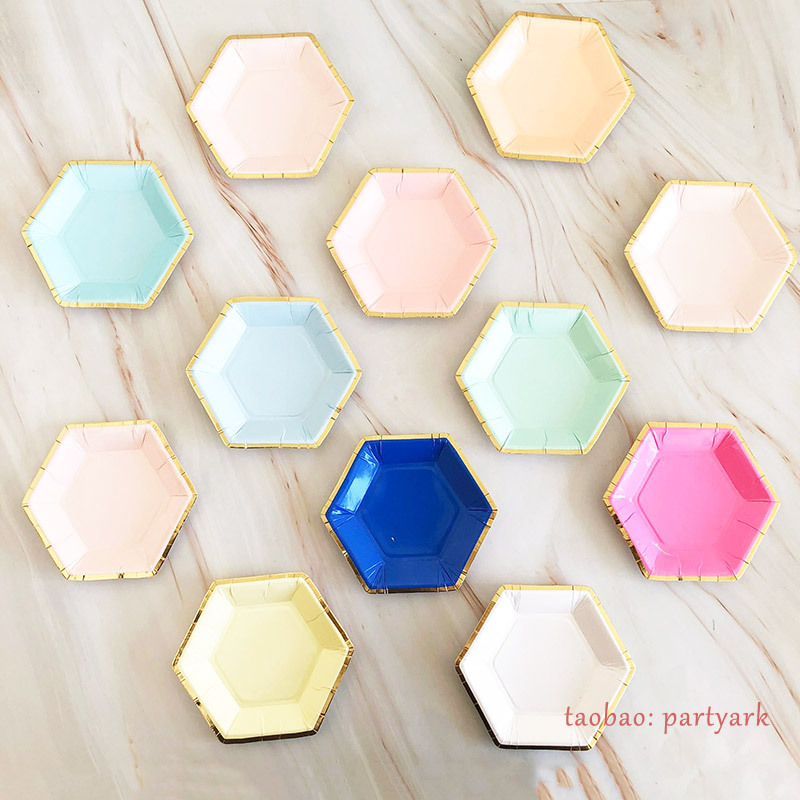 Disposable Party Plates 4 Inches 12cm Mini Small Dessert Round Plates Hexagonal Plates Birthday Cake Plates Disposable Party Plates 4 Inches 12cm Mini Small Dessert Round Plates Hexagonal Plates Birthday Cake Plates