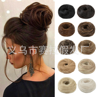 Cross-border foreign trade European and American balls hair simulation artifact fluffy natural flower corn hair accessories wig hair ring